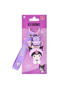 Yume Hello Kitty & Friends Animal Series Keychain With Hand Strap - Kuromi - slika proizvoda