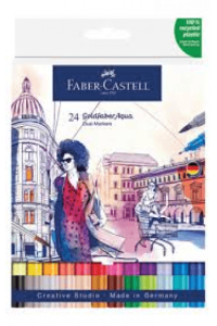 Marker obostrani akvarel 6 boja Lettering Sea Goldfaber Faber Castell 164612 - slika proizvoda