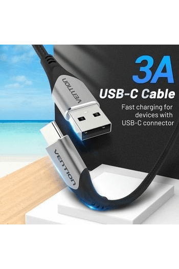Usb Kabel Tip C, Usb Na Tip C Vention 1.5 M Pleteni Codhg Alu Crni - slika proizvoda