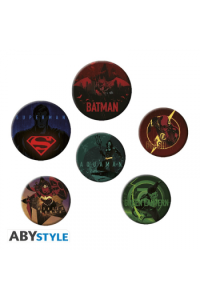 Dc Comics - Badge Pack – Justice League Logos  X4 - slika proizvoda