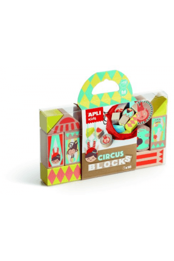 Drvene kocke Apli cirkus 16 kom + torbica 15268 - slika proizvoda