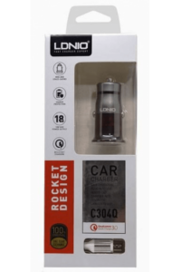 Auto punjač 2 u 1 LDNIO C304Q 1*USB (3.6 V-6.5 V, 3.0 A) ANDROID (MICRO)