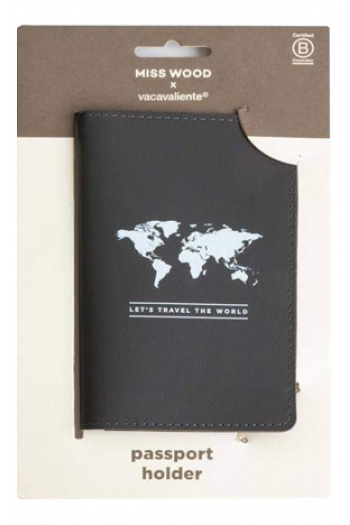 Etui za putovnicu Miss Wood & Vacavaliente sivi - slika proizvoda