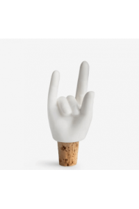 Helping Hands Rock Hands, bottle sealer, white, 3x4,5x10 cm porcelain, cork