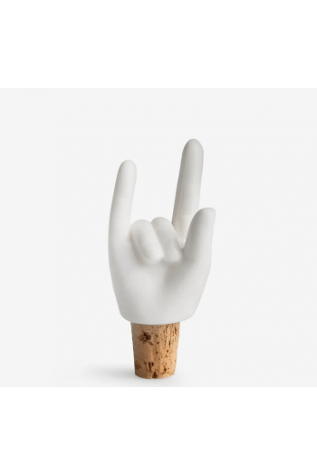 Helping Hands Rock Hands, bottle sealer, white, 3x4,5x10 cm porcelain, cork - slika proizvoda