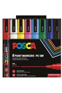 Uni pak marker Posca pc-3m sortirane boje 8/1 plastic free pakiranje - slika proizvoda