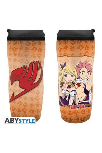 FAIRY TAIL - Travel mug "Lucy, Natsu & Emblem" - slika proizvoda