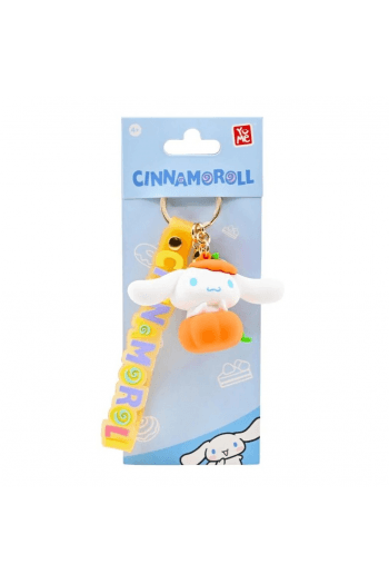 Yume Cinnamoroll Four Seasons Series Keychain With Hand Strap - Pumpkin - slika proizvoda