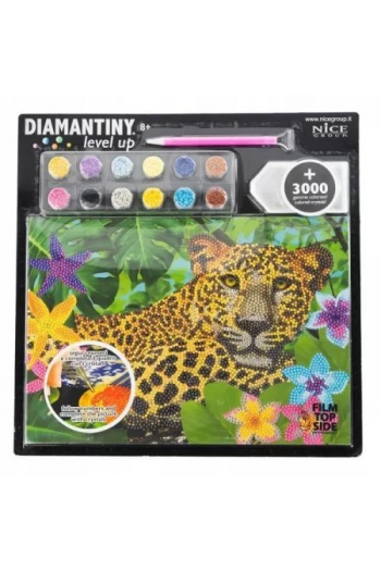 Slikanje s dijamantima - Životinje više motiva - Leopard - slika proizvoda