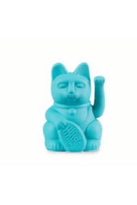 Lucky Cat Mini  Turquoise  waving cat ca. 6,7 x 5,2 x 9,8 cm  plastic  no batt.incl. - slika proizvoda