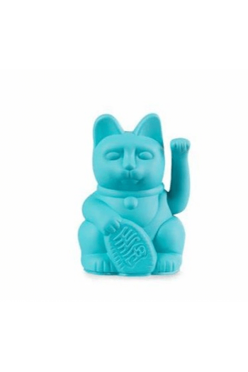 Lucky Cat Mini  Turquoise  waving cat ca. 6,7 x 5,2 x 9,8 cm  plastic  no batt.incl. - slika proizvoda
