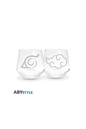 Naruto Shippuden - 2 Glass Set - Konoha & Akatsuki Europe - slika proizvoda