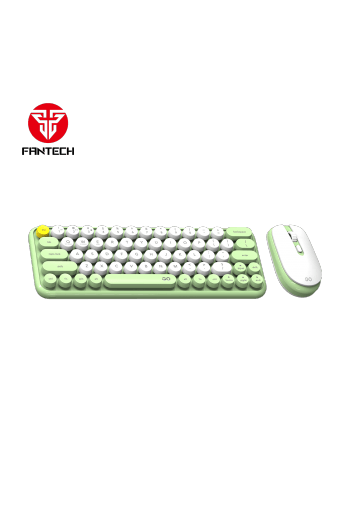 Set bežični miš i tipkovnica Fantech Mochi 65 WK896 GM zeleno-bijela - slika proizvoda