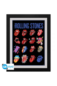 The Rolling Stones - Framed Print Tongues (300)