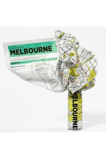 Melbourne Crumpled City Map - naslovnica