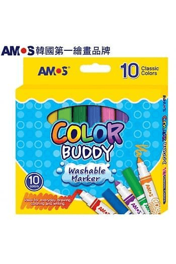 Jumbo flomasteri set 1/10 Amos colour buddy CM10FM, vrh 5,6 mm perivi - slika proizvoda