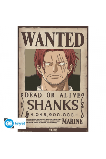 One Piece - Poster Maxi 91.5X61 - Wanted Shanks - slika proizvoda