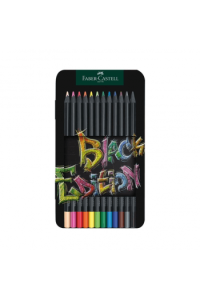 Boje drvene 12boja metalna kutija  Black edition Faber Castell - slika proizvoda