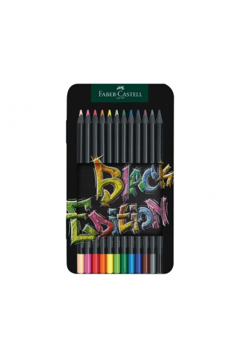 Boje drvene 12boja metalna kutija  Black edition Faber Castell - slika proizvoda