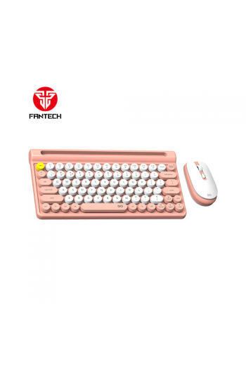 Set bežični miš i tipkovnica Fantech Mochi 80 WK897 breskva-bijela - slika proizvoda