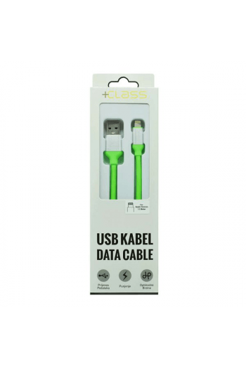 USB kabel + Class iphone 6/7/8/x/xs/11 silikonski, USB na lightning 1.2m zeleni - slika proizvoda