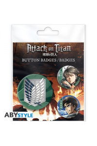ATTACK ON TITAN - Badge Pack - Eren & Levi - slika proizvoda