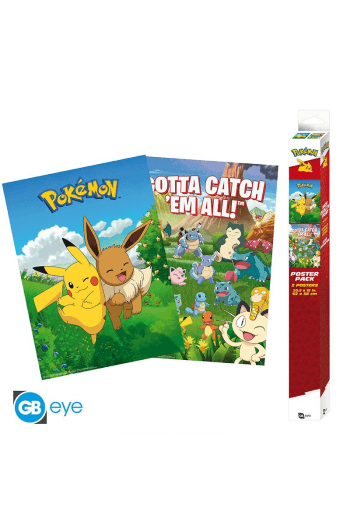 Pokemon - Set 2 Chibi Posters - Environments - slika proizvoda