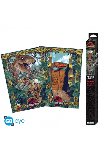 Jurassic Park - Set 2 Chibi Posters - Gates And Biodiversity(52X38)X4 - slika proizvoda