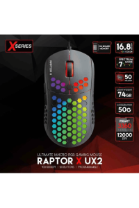 Miš gaming žični Fantech 12000 DPI Raptor UX2 X series crni - slika proizvoda