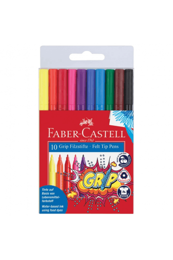 Flomaster školski 10boja Grip Faber Castell 155310 blister - slika proizvoda
