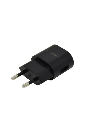 Kućni punjač + Class USB 2.1A crni - slika proizvoda