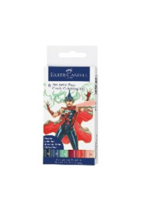 Flomaster Pitt artist  6boja Comic Colouring Faber Castell 267196 sortirano blister ~ 1/5