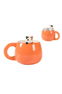 Šalica keramička iTotal Cat Charm narančasta XL2526