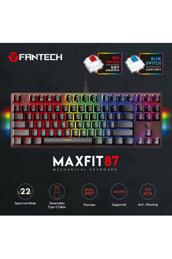 Tipkovnica gaming žična mehanička Fantech Max Fit 87 MK856 crna - slika proizvoda
