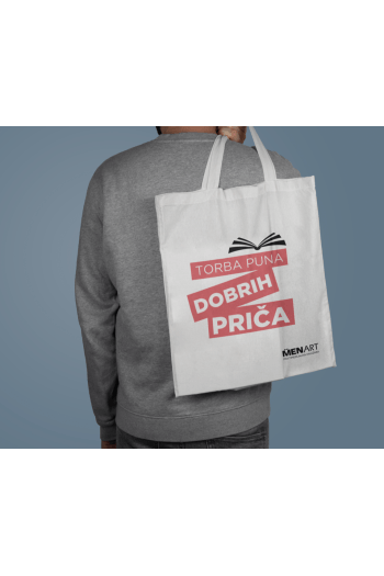 Torba Menart Torba puna dobrih priča dim.  38x42, 2,5x75cm - slika proizvoda