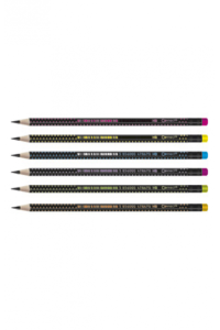 Olovka grafitna HB s gumicom točkice u čaši pk72 Connect sortirano