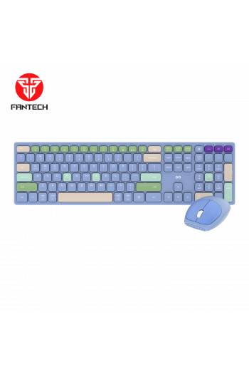 Set bežični miš i tipkovnica Fantech Go Pop Silent WK895 plava - slika proizvoda