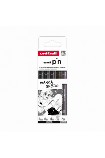 Marker Uni pin set 0.03,0.1,0.5,EFB. tamno sivi BR mm crni Manga Shojo 5,1 - slika proizvoda