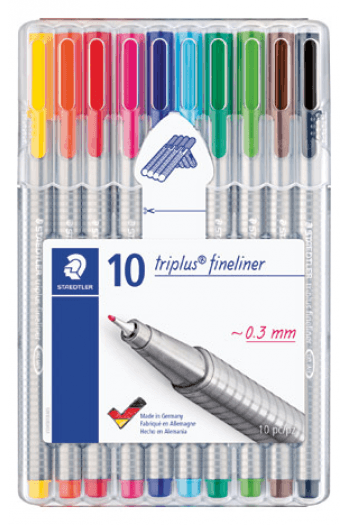 Flomaster fineliner 0,3mm Triplus Staedtler 334 SB10 blister - slika proizvoda