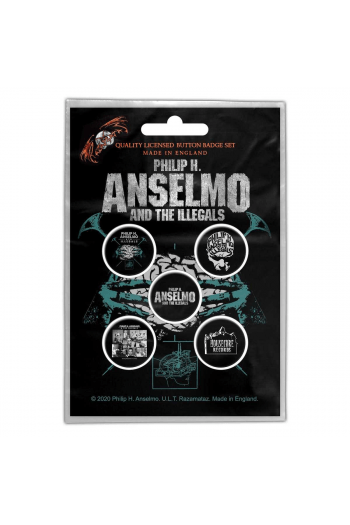Philip Anselmo & Illegals - Brain bedževi set - slika proizvoda