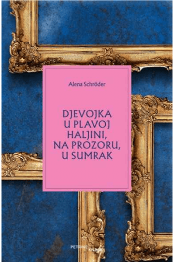 Djevojka u plavoj haljini, na prozoru, u sumrak - naslovnica