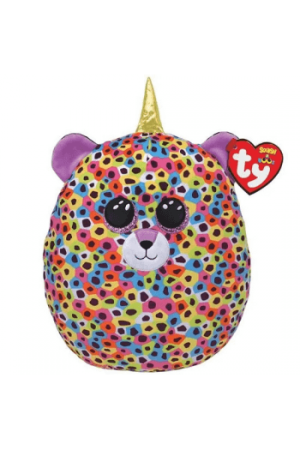 Squishy GISELLE, 30 cm - leopard s rogom med