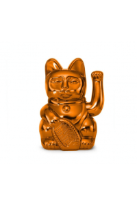 Lucky Cat Cosmic Mars, Shiny Cooper, Waving cat,10.5x8,5x15 cm, plastic, no batt.incl