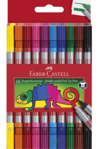 Flomaster školski 10boja obostrani Faber Castell 151110 blister - slika proizvoda