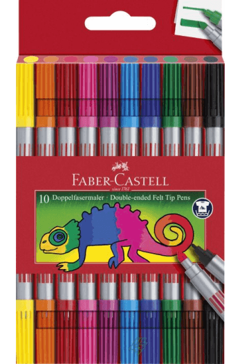 Flomaster školski 10boja obostrani Faber Castell 151110 blister - slika proizvoda