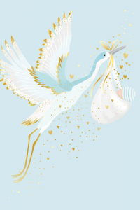 Čestitka "Blue Stork"