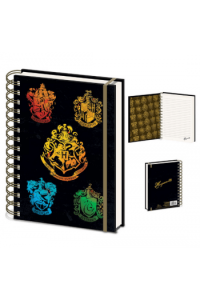 Pyramid Harry Potter (Colourful Crest Dark) A5 Wiro Notebook