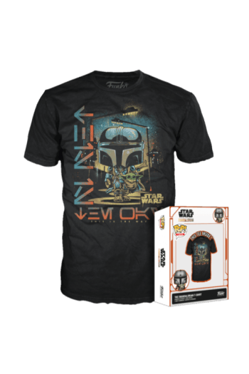 Funko Pop Tee: THE MANDALORIAN - Mando & The Child - slika proizvoda