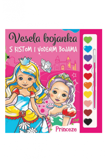 Vesela bojanka - Princeze s kistom i vodenim bojama - naslovnica