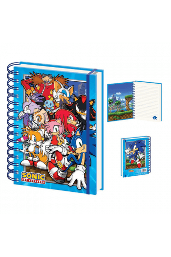 Pyramid Sonic The Hedgehog (Green Hill Zone Gang) A5 Wiro Notebook - slika proizvoda